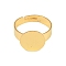 Brass Pad Ring Bases, Lead Free and Cadmium Free, Adjustable, Golden Color, about 3~4.5mm wide, 18mm inner diameter, Tray: 12mm in diameter