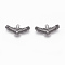 304 Stainless Steel Pendants, Eagle, Antique Silver, 13x25x2mm, Hole: 1.6mm