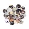 Natural Akoya Shell Charms, Flat Round, Mother of Pearl Shell, Tan, 5.5~7x0.5~2mm, Hole: 1~1.4mm