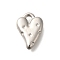 Anti-Tarnish 304 Stainless Steel Charms, Heart Charm, Stainless Steel Color, 14.5x10.5x3mm, Hole: 2mm