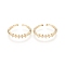 Brass Micro Pave Clear Cubic Zirconia Cuff Rings, Open Rings, Long-Lasting Plated, Golden, Size 6, Inner Diameter: 16mm