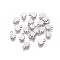 Tarnish Resistant 304 Stainless Steel Charms, Chain Extender Teardrop, Flower, Stainless Steel Color, 6.5x5x0.5mm, Hole: 0.8mm