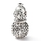 Tibetan Style Alloy 3 Hole Guru Beads, T-Drilled Beads, Gourd, Antique Silver, 27x13x13.5mm, Hole: 2mm