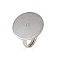 Non-Tarnish 304 Stainless Steel Pad Ring Settings, Flat Round, Stainless Steel Color, US Size 7 1/4(17.5mm), Tray: 20mm