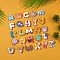 26Pcs 26 Style Cartoon Animal Alphabet Acrylic Lapel Pins, Letter A~Z Badges for Backpacks Clothes Jackets Hats, Colorful, 37~50.6x27.3~41mm, 1Pc/style