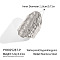 European Wide Band 304 Stainless Steel Adjustable Open Cuff Rings for Women, Stainless Steel Color, Inner Diameter: 18mm