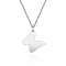 Non-Tarnish Stainless Steel Pendant Necklaces, with Cable Chains, Stainless Steel Color, Butterfly, 17.72 inch(45cm), Butterfly: 20mm