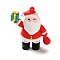 Christmas Theme PVC Pendants, Santa Claus, 50x48x20mm, Hole: 2.5mm