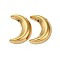 304 Stainless Steel Pendants, Ion Plating(IP), Moon Charms, Real 18K Gold Plated, 18.5x13.5x3.5mm, Hole: 1.8mm
