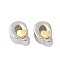 Brass Beads, Cadmium Free & Lead Free, Platinum & Golden, Letter Q, 11x8.5x7.5mm, Hole: 5x4mm