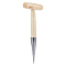 430 Stainless Steel Puncher, with Wood Handle, for Sowing Seeds, Transfering Seedlings, BurlyWood, 283x115.5x32mm