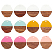 OLYCRAFT 12pcs Resin Wooden Earring Pendants Flat Round Vintage Resin Wood Statement Jewelry Findings for Necklace and Earring Making - Mixed Color