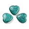 Heart Synthetic Turquoise Palm Stones, Anxiety Healing Thumb Stone, 19.5~20.5x20~20.5x5.8~6.8mm