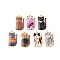 Rack Plating Alloy Pendants, with Enamel, Golden, Cat Charm, Mixed Color, 20x11.5x2.5mm, Hole: 1.5mm