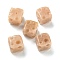 Natural Alashan Agate Beads, Cube Cheese, Beige, 9~10x9~10x9~10mm, Hole: 1.4mm