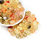 Transparent Acrylic Beads, Oval, Two Tone, Light Khaki, 14x10x8.6mm, Hole: 1.8~2mm, about 23pcs/20g