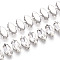 Iron Rhinestone Cup Chains, with Spool, Horse Eye, Platinum, Crystal, 15x7x5.5mm, about 14.99 Feet(4.57m)/Roll