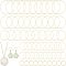 CHGCRAFT 240Pcs 6 Style Round Earring Beading Hoop Rings Brass O Linking Rings Circle Round Beading Hoop Open Bezel Pendant Frame for DIY Craft Jewelry Making Earring Necklace 8~30mm, Golden