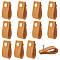 Rectangle Leather Drawer Handles, with Iron Screw, Peru, 20x100x2mm