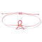 Waxed Cord Braided Bracelets for Women Breast Cancer Prevention, Awareness Ribbon, Pink, Inner Diameter: 11 inch(28cm)
