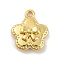 Alloy Pendants, Flower with Bowknot, Golden, 16.5x14x4mm, Hole: 1.6mm