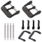 GORGECRAFT Stainless Steel Pin Buckle, Watch Band Clasps Watchband Clasp Watch Strap Accessary Tool -18mm, Black