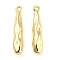 Brass Pendants, Cadmium Free & Nickel Free & Lead Free, Teardrop Charms, Real 18K Gold Plated, 22x4mm, Hole: 1mm