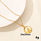 Stainless Steel Crescent Moon with Rabbit Pendant Punk Hip-hop Necklaces Jewelry Accessories, Golden, 15.75 inch(40cm)