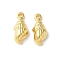 304 Stainless Steel Pendants, Ion Plating(IP), Shell Charms, Real 18K Gold Plated, 18x7.5x4.5mm, Hole: 1.8mm