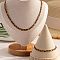 Alloy Leopard Print Snake Chain Necklaces & Bracelets Sets, Golden, Goldenrod, 400mm