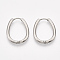 Tarnish Resistant 201 Stainless Steel Huggie Hoop Earrings, with 304 Stainless Steel Pins, Oval, Stainless Steel Color, 12 Gauge, 23x18.5x2mm, Pin: 1mm