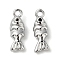Brass Micro Pave Cubic Zirconia Pendants, Cadmium Free & Nickel Free & Lead Free, Fish Charms, Platinum, 14x5x4mm, Hole: 1.2mm