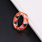 Transparent Resin Finger Rings, Strawberry, Orange Red, Inner Diameter: 16mm