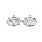 Brass Pendants, Cut-Out, Chakra, Ajna, Long-Lasting Plated, Hollow, Flower, Platinum, 12.5x16x1.5mm, Hole: 1.2mm
