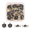 50Pcs 2 Styles Light Gold Plated Alloy Pendants, with Enamel, Spider & Spider Web, Mixed Color, 25Pcs/Style