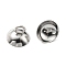 Non-Tarnish 304 Stainless Steel Bead Cap Bails, Half Round, Stainless Steel Color, 7.5x10mm, Hole: 2.5mm