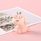 Opaque Resin Big Pendants, with Iron Loops, Unicorn, PeachPuff, 55x25mm