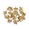 Tibetan Style Alloy Pendants, Lead Free and Cadmium Free, Mistletoe/Holly Leaf For Christmas, Antique Golden, 14x12.5x2.5mm, hole: 2mm, about 1380pcs/1000g