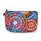 Polyester Tarp Zip Cosmetic Pouches, Rectangle with Flower Pattern, Colorful, 14.4x21.7x2.1cm