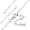 Brass Cable Chain Necklace Making, with 304 Stainless Steel Lobster Clasps, Lead Free & Cadmium Free, Long-Lasting Plated, Rack Plating, Platinum, 17.56 inch(44.6cm)
