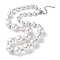 Plastic Pearl Graduated Beaded Necklace, with 304 Stainless Steel Clasps, Stainless Steel Color, 17.52 inch(44.5cm)