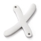 Non-Tarnish 304 Stainless Steel Links Connectors, Initial Letter, Letter.X, X: 20x13.5x1.5mm, Hole: 0.9mm