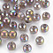 Imitation Jelly Acrylic Beads, AB Color Plated, Round, Gray, 8mm, Hole: 1.8mm, about 1745pcs/500g