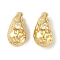 Brass Micro Pave Cubic Zirconia Charms, Cadmium Free & Nickel Free & Lead Free, Teardrop, Real 18K Gold Plated, 12x6.5x8mm, Hole: 1.6mm