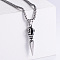 Retro Punk Hip-hop Stainless Steel Dagger Shaped Pendant Necklaces for Men, Stainless Steel Color