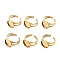 Ion Plating(IP) 304 Stainless Steel Cuff Ring Settings, Round, Golden, Tray: 14mm, 2.8~7.5mm, Inner Diameter: 18mm