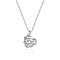 Hollow Heart Pendant Necklaces, Stainless Steel Cable Chain Necklaves for Women