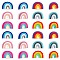 18Pcs 6 Colors Rainbow Silicone Focal Beads Bulk Rainbow Loose Spacer Beads Charm Color Silicone Beads Kit for DIY Necklace Bracelet Earrings Keychain Craft Jewelry Making, Mixed Color, 17.5x25x9mm, Hole: 2mm
