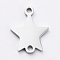 Non-Tarnish 304 Stainless Steel Links connectors for Jewelry Making, Manual Polishing, Star, Stainless Steel Color, 10x8.5x1mm, Hole: 0.8mm