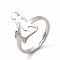 Non-Tarnish 304 Stainless Steel Mother and Daughter Adjustable Ring for Mother's Day, Stainless Steel Color, US Size 6(16.5mm)
